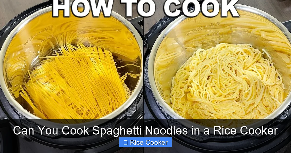 Can You Cook Spaghetti Noodles in a Rice Cooker