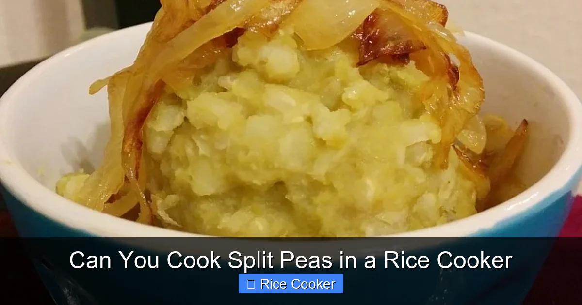 Can You Cook Split Peas in a Rice Cooker
