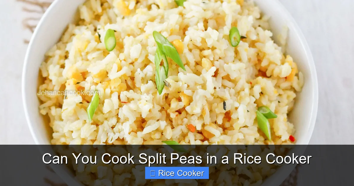 Can You Cook Split Peas in a Rice Cooker