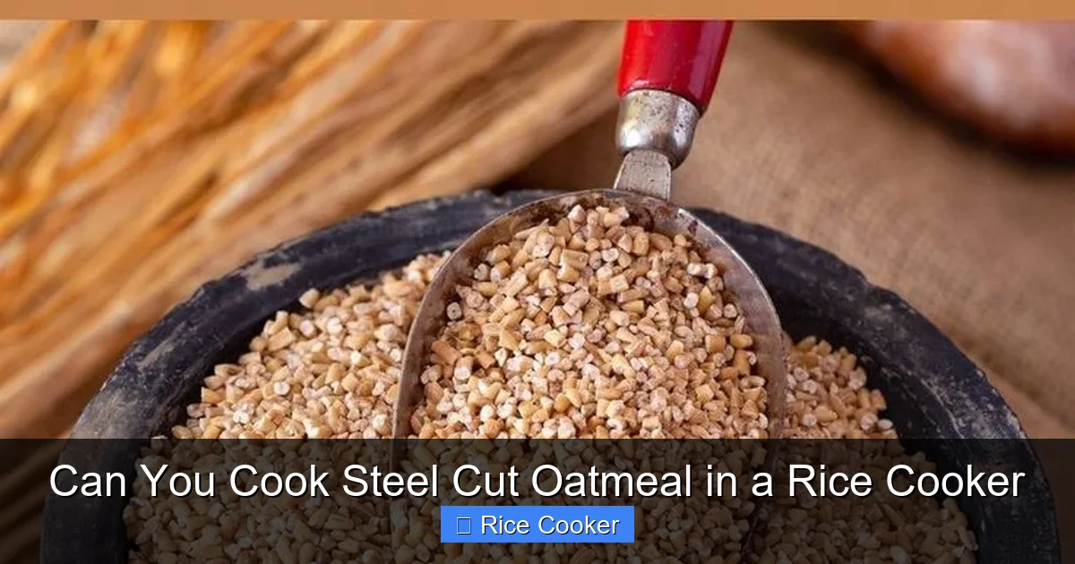 Can You Cook Steel Cut Oatmeal in a Rice Cooker