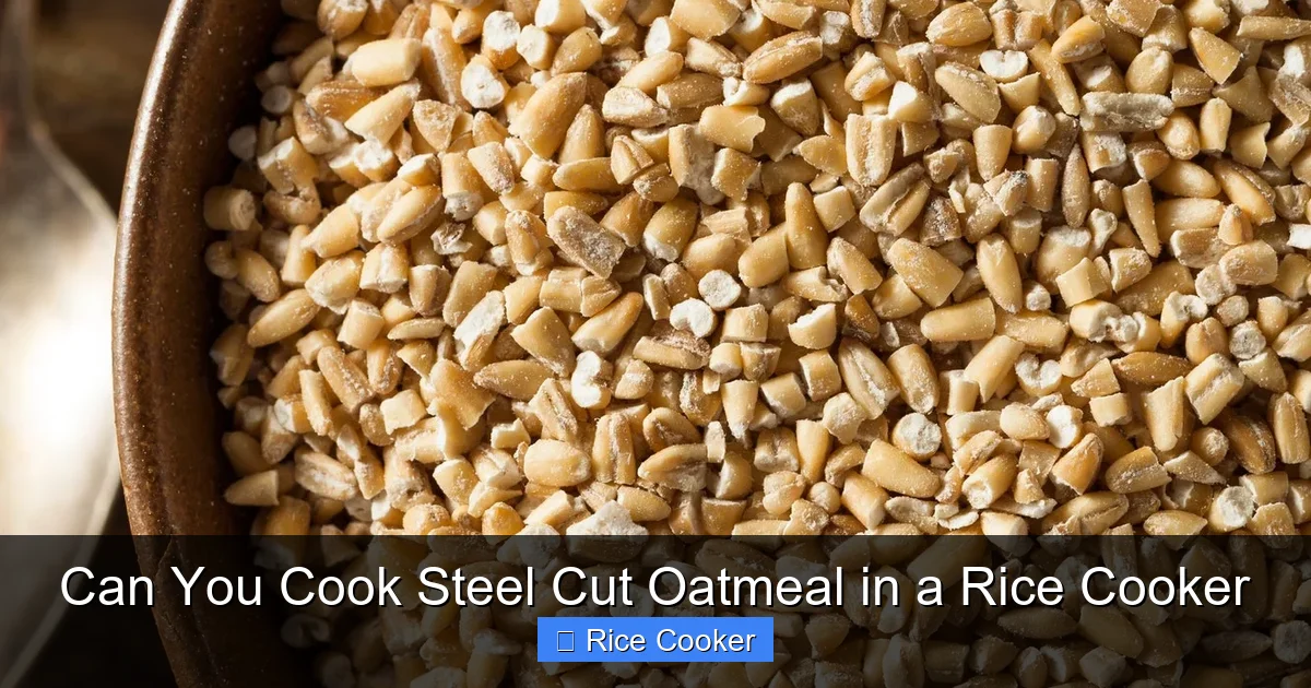 Can You Cook Steel Cut Oatmeal in a Rice Cooker