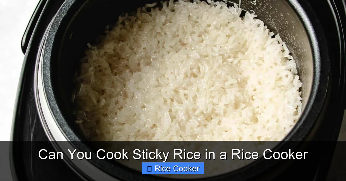 Can You Cook Sticky Rice in a Rice Cooker