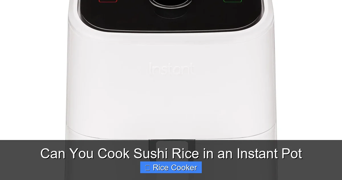 Can You Cook Sushi Rice in an Instant Pot