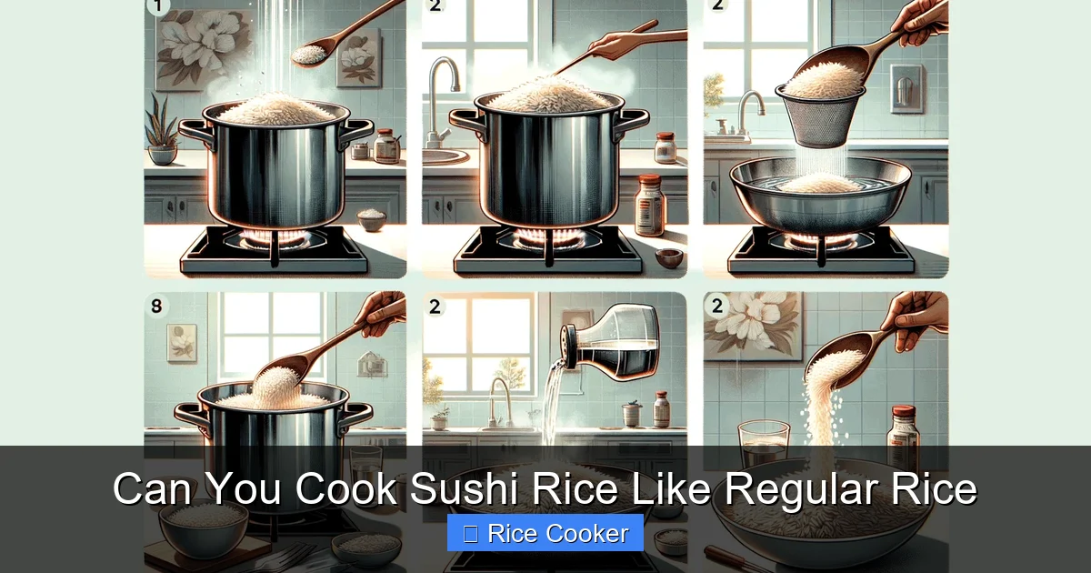 Can You Cook Sushi Rice Like Regular Rice