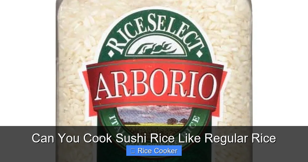 Can You Cook Sushi Rice Like Regular Rice