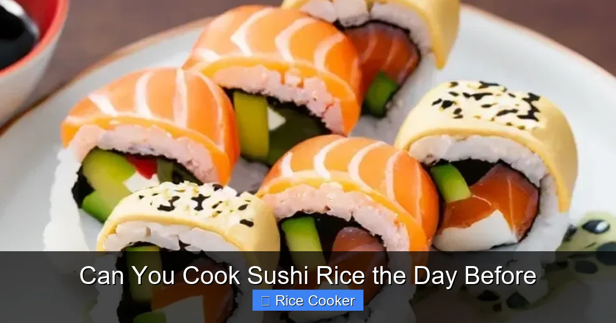 Can You Cook Sushi Rice the Day Before