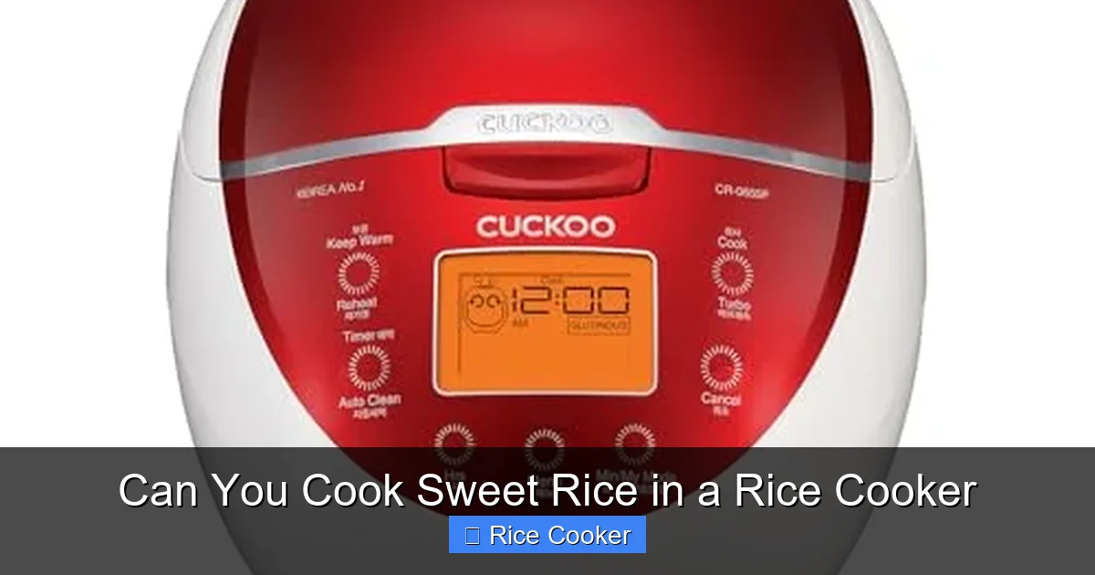 Can You Cook Sweet Rice in a Rice Cooker