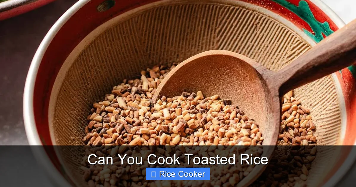 Can You Cook Toasted Rice