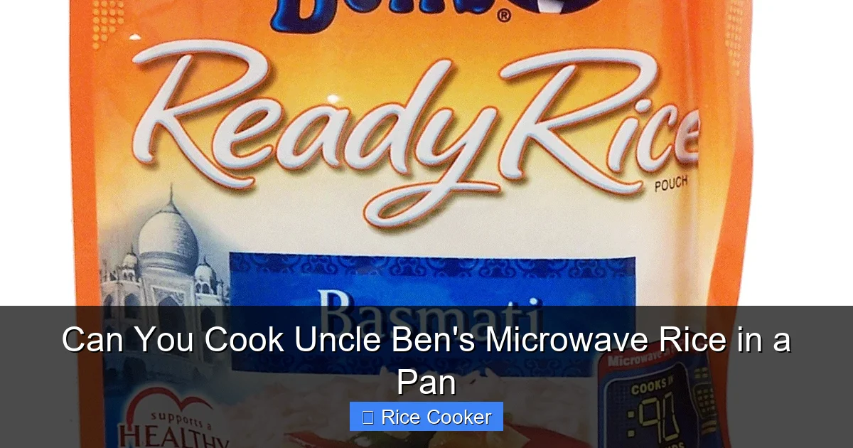 Can You Cook Uncle Ben's Microwave Rice in a Pan