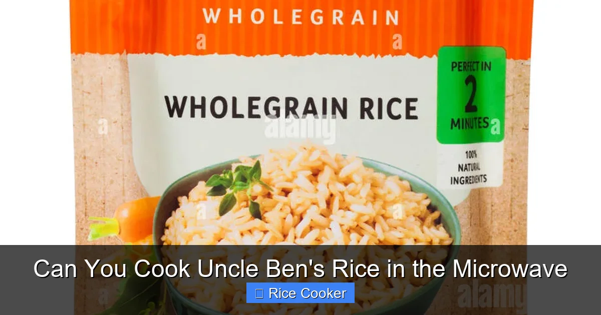 Can You Cook Uncle Ben's Rice in the Microwave