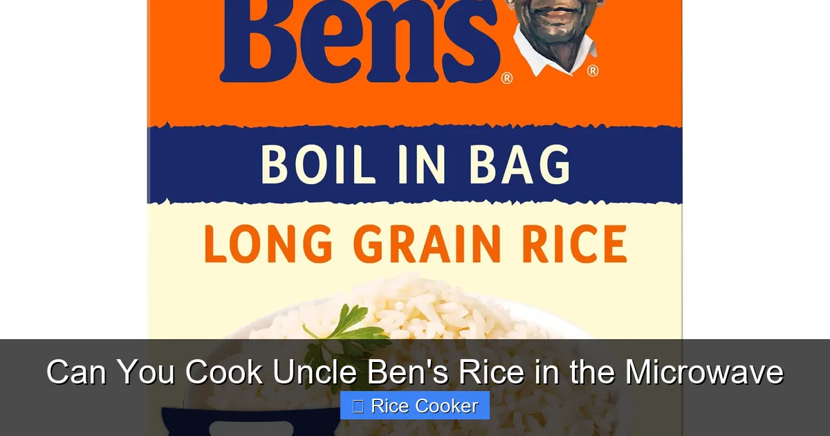 Can You Cook Uncle Ben's Rice in the Microwave