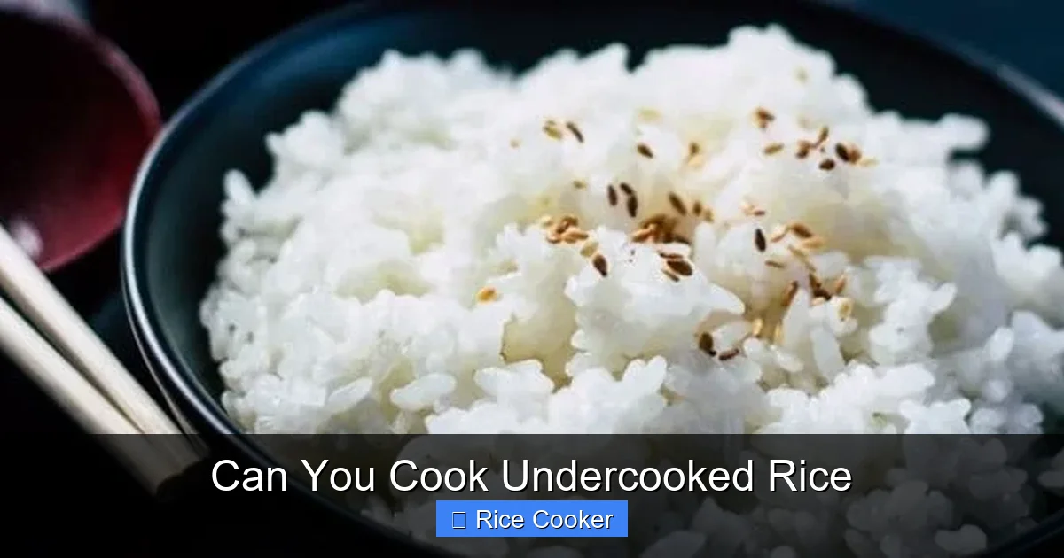 Can You Cook Undercooked Rice