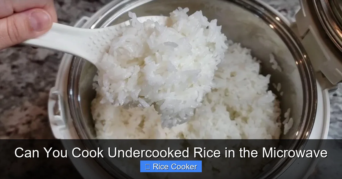 Can You Cook Undercooked Rice in the Microwave