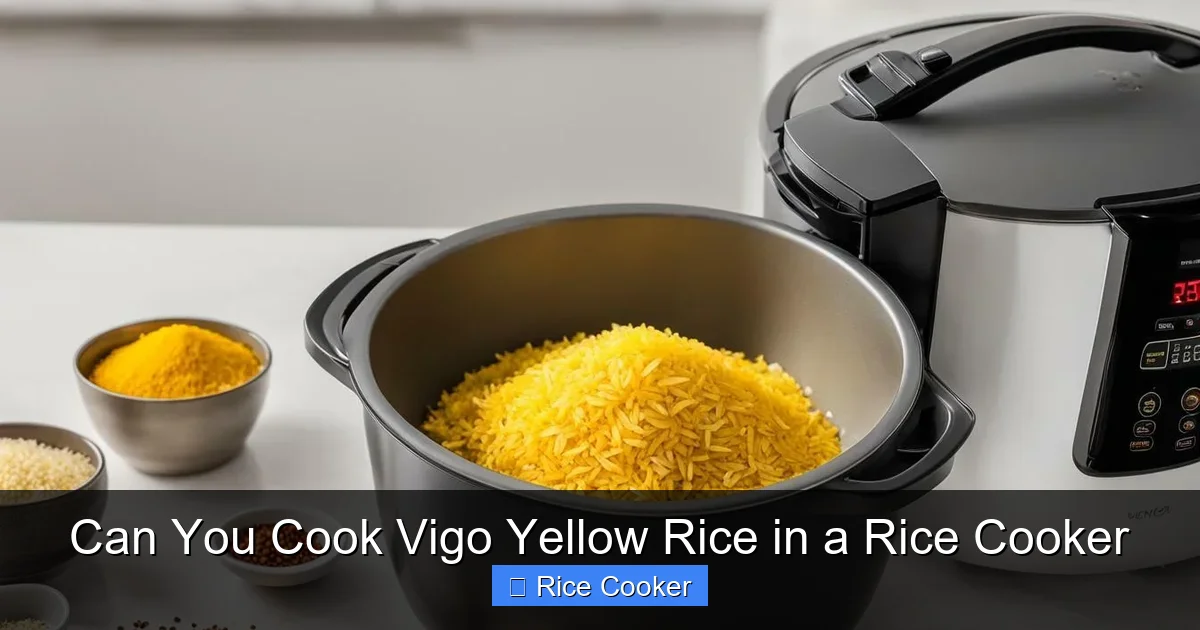 Can You Cook Vigo Yellow Rice in a Rice Cooker