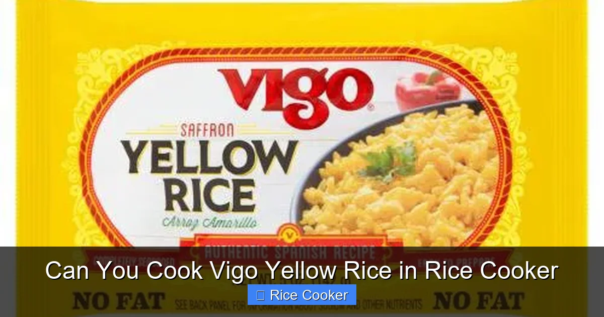 Can You Cook Vigo Yellow Rice in Rice Cooker