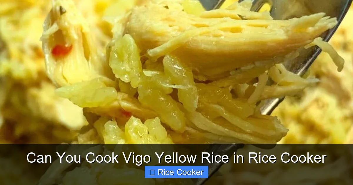 Can You Cook Vigo Yellow Rice in Rice Cooker