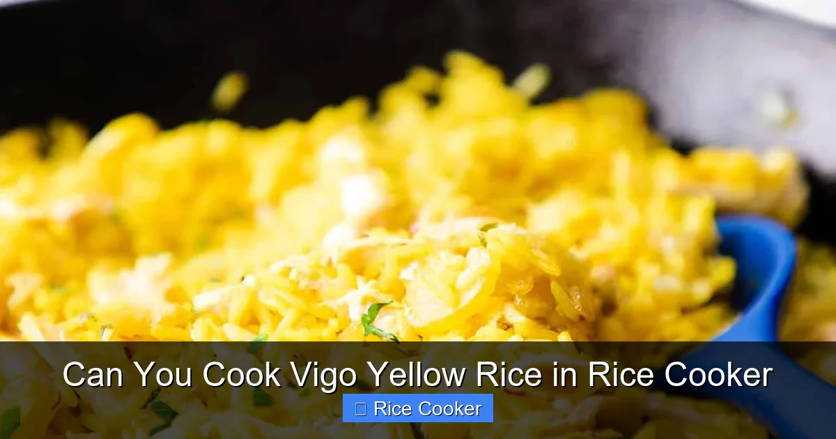 Can You Cook Vigo Yellow Rice in Rice Cooker
