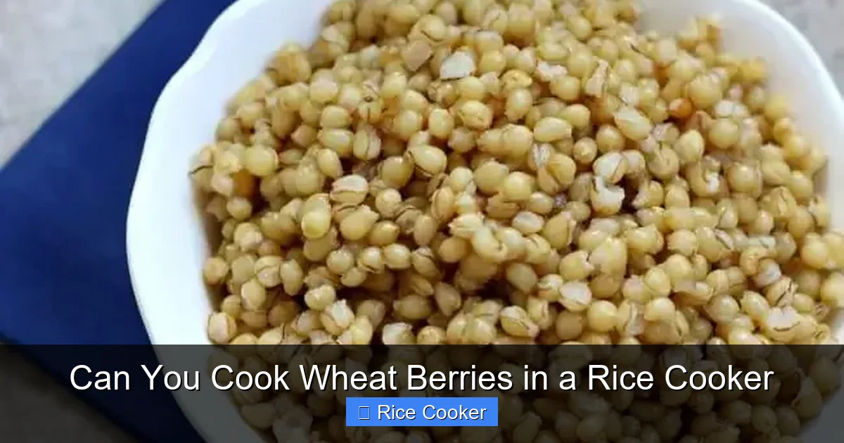 Can You Cook Wheat Berries in a Rice Cooker