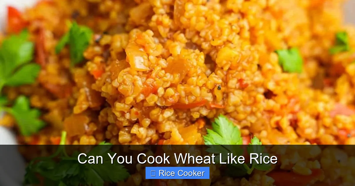 Can You Cook Wheat Like Rice