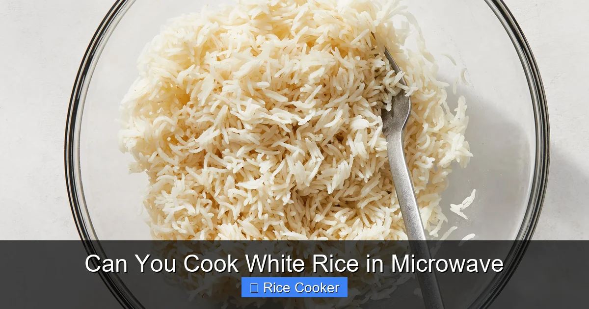 Can You Cook White Rice in Microwave