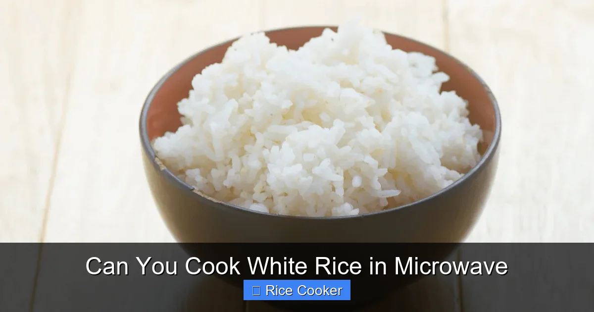 Can You Cook White Rice in Microwave