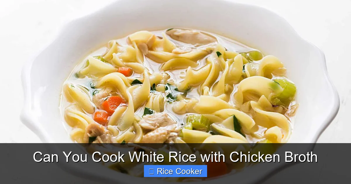Can You Cook White Rice with Chicken Broth