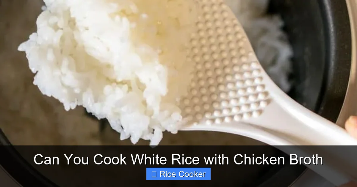 Can You Cook White Rice with Chicken Broth
