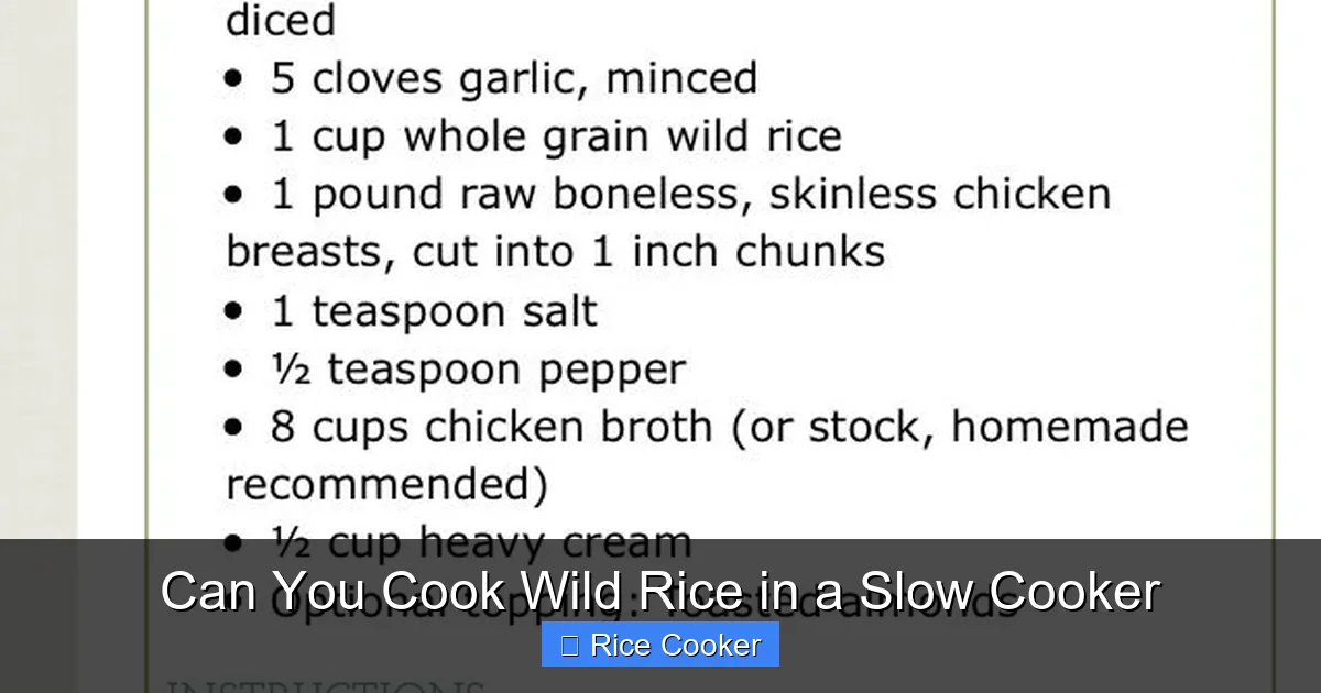 Can You Cook Wild Rice in a Slow Cooker