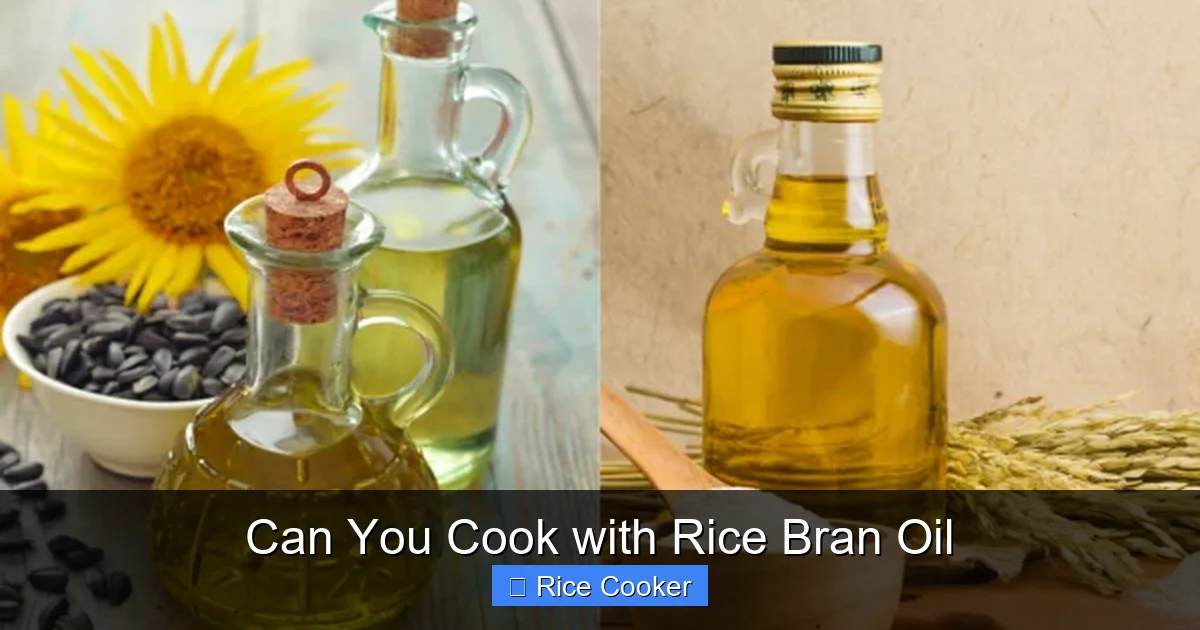 Can You Cook with Rice Bran Oil