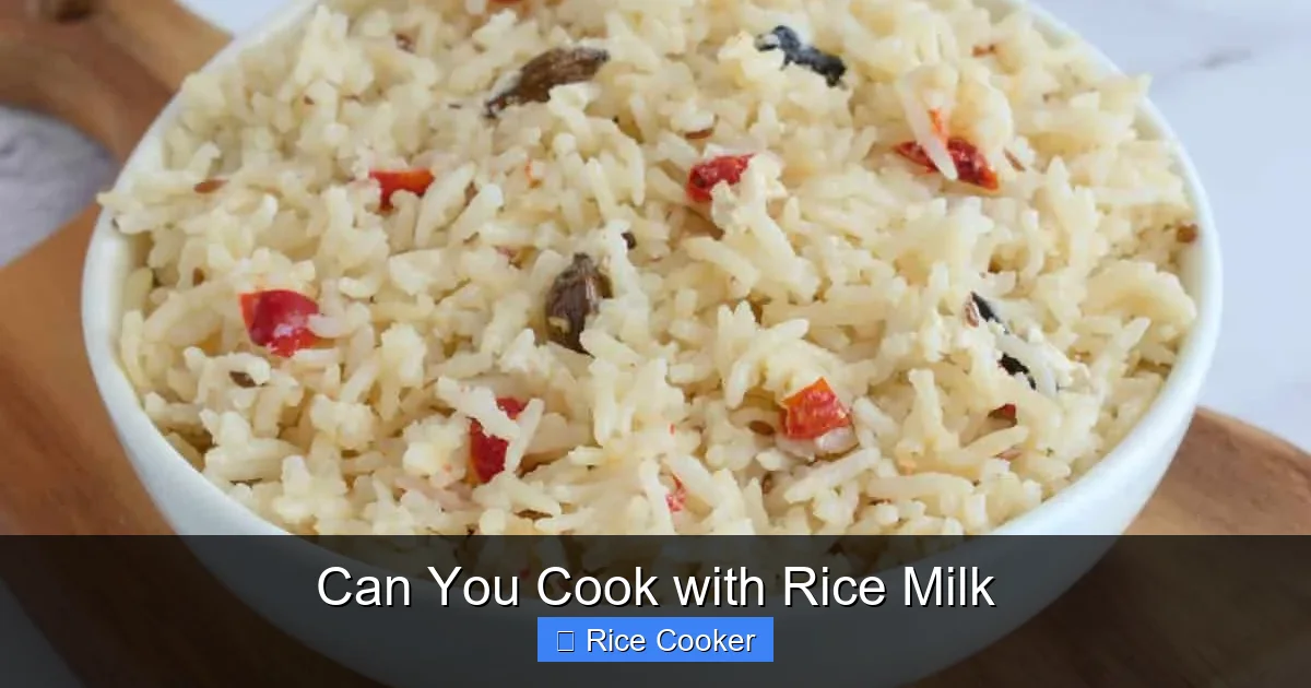 Can You Cook with Rice Milk