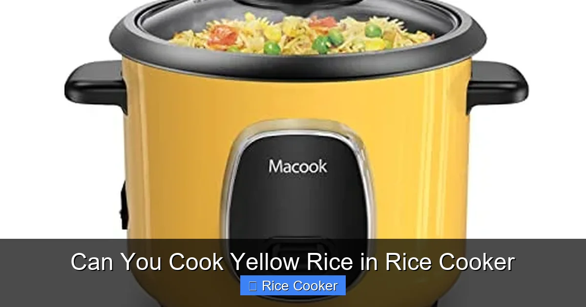 Can You Cook Yellow Rice in Rice Cooker