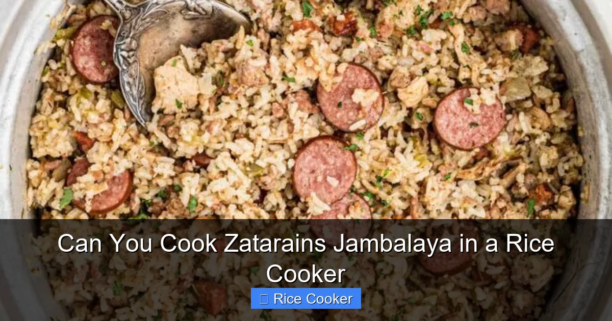 Can You Cook Zatarains Jambalaya in a Rice Cooker