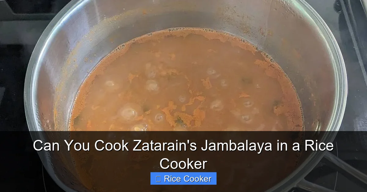Can You Cook Zatarain's Jambalaya in a Rice Cooker