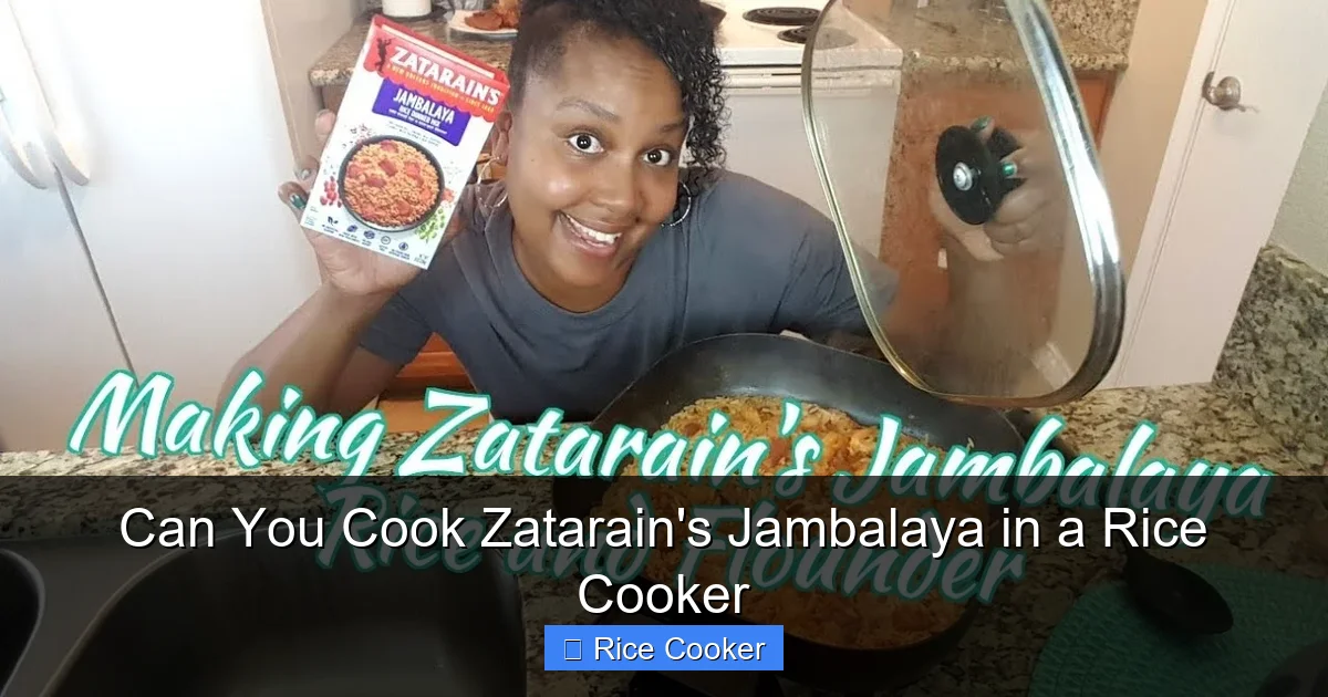 Can You Cook Zatarain's Jambalaya in a Rice Cooker
