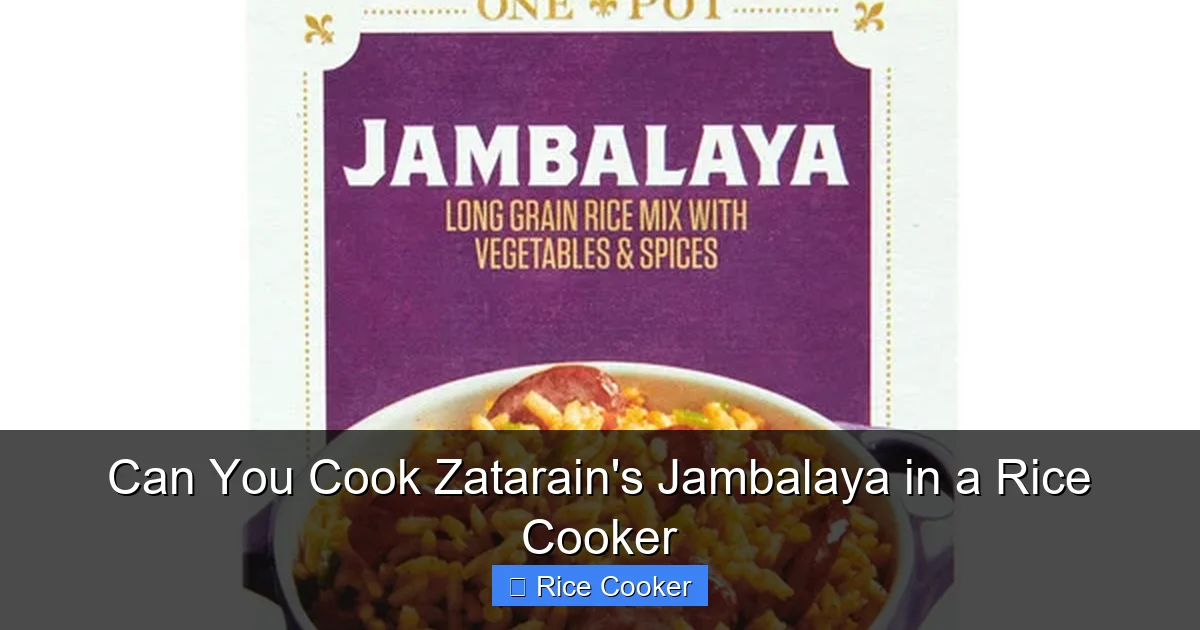 Can You Cook Zatarain's Jambalaya in a Rice Cooker