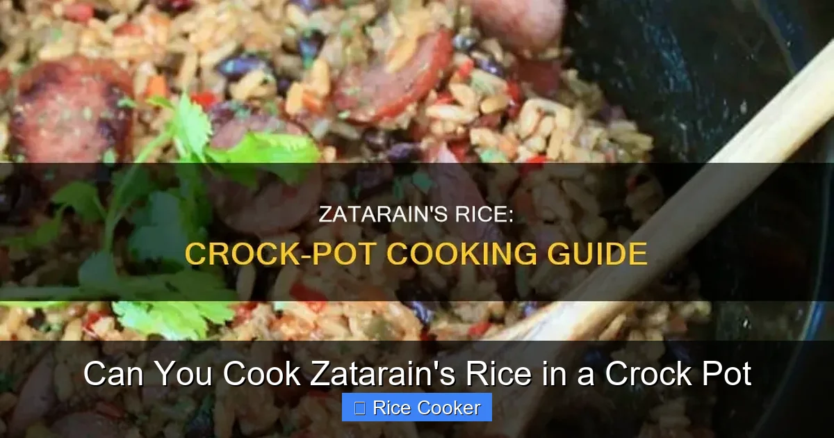 Can You Cook Zatarain's Rice in a Crock Pot