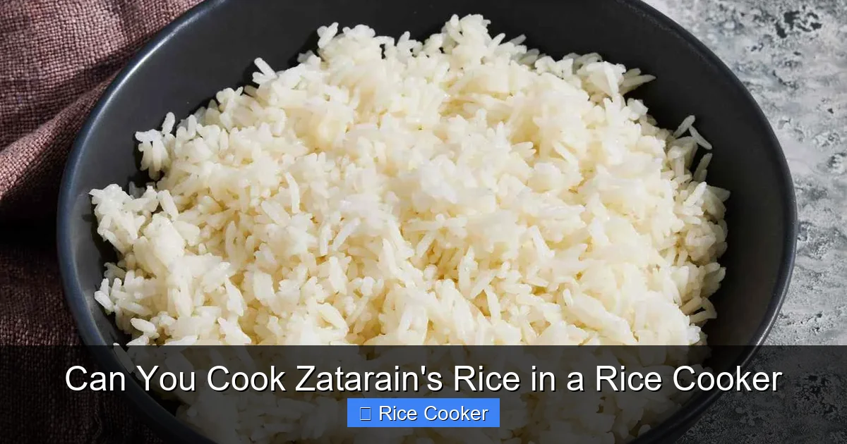 Can You Cook Zatarain's Rice in a Rice Cooker