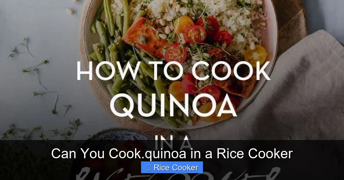 Can You Cook.quinoa in a Rice Cooker