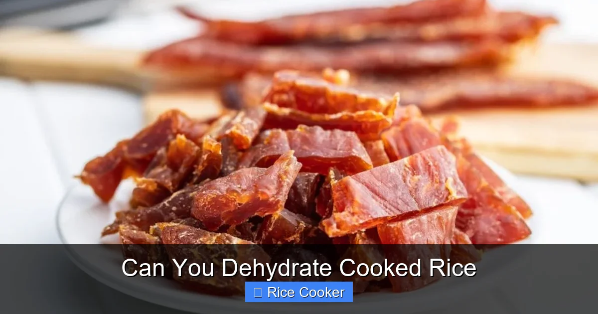 Can You Dehydrate Cooked Rice