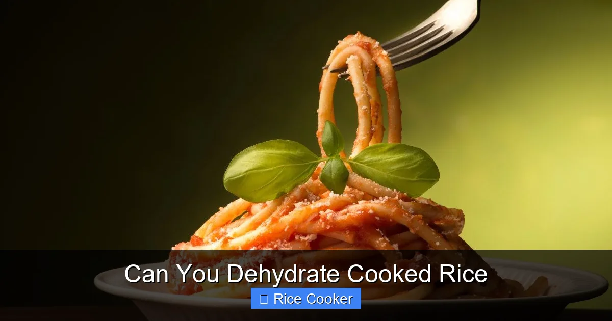 Can You Dehydrate Cooked Rice