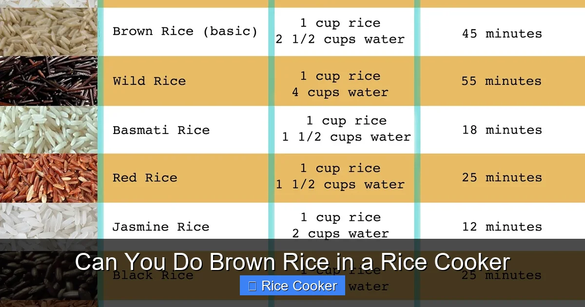 Can You Do Brown Rice in a Rice Cooker