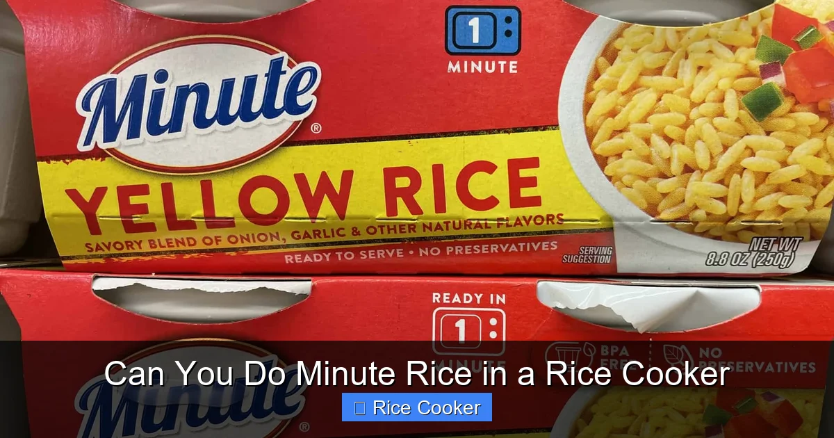 Can You Do Minute Rice in a Rice Cooker