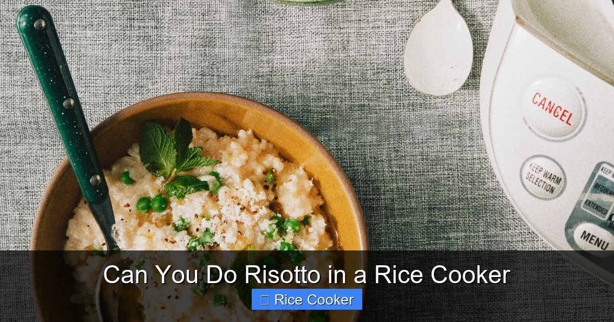 Can You Do Risotto in a Rice Cooker