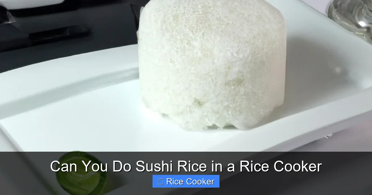 Can You Do Sushi Rice in a Rice Cooker