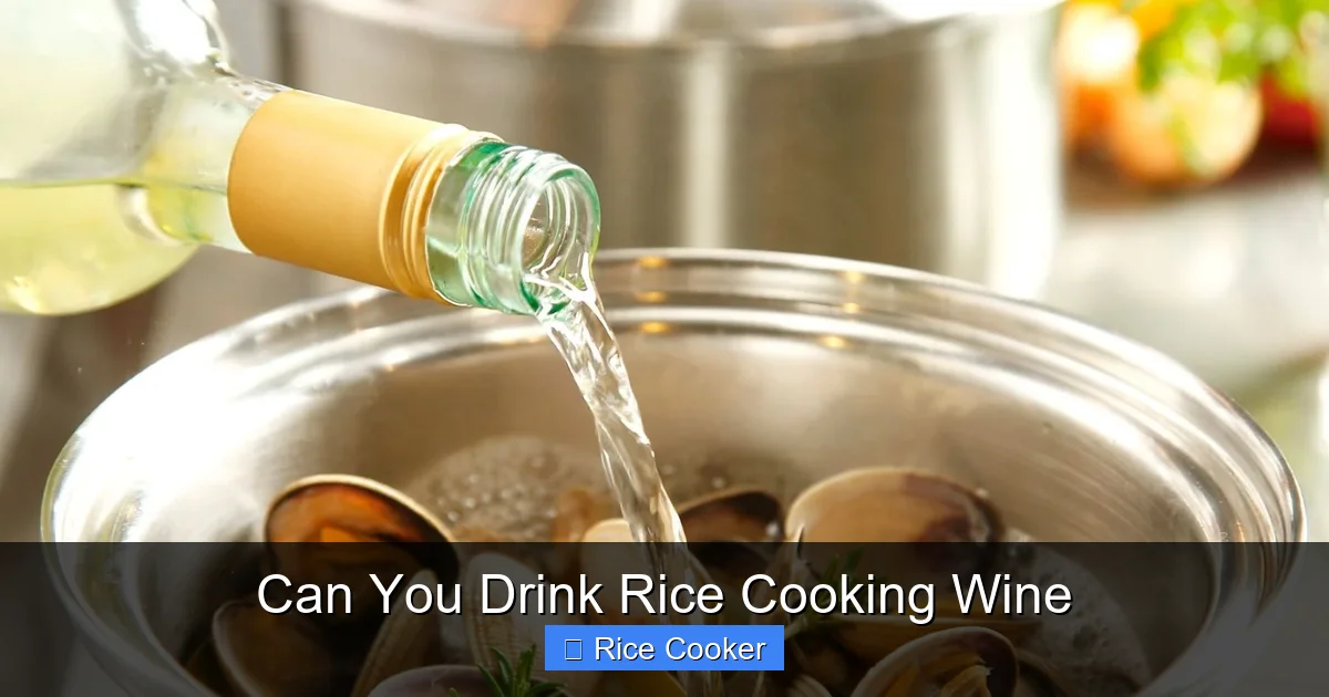 Can You Drink Rice Cooking Wine