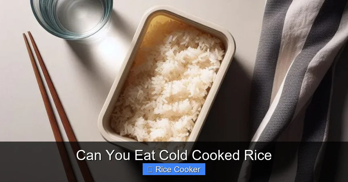 Can You Eat Cold Cooked Rice
