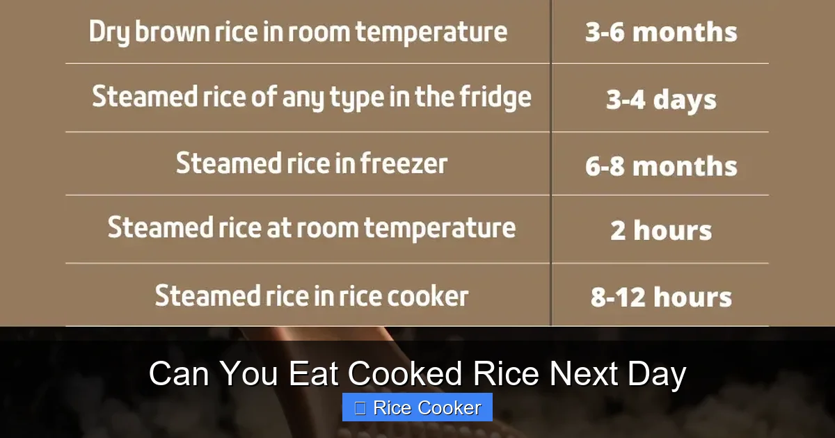 Can You Eat Cooked Rice Next Day