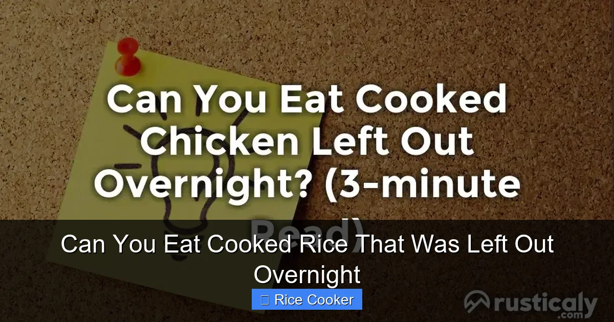 Can You Eat Cooked Rice That Was Left Out Overnight