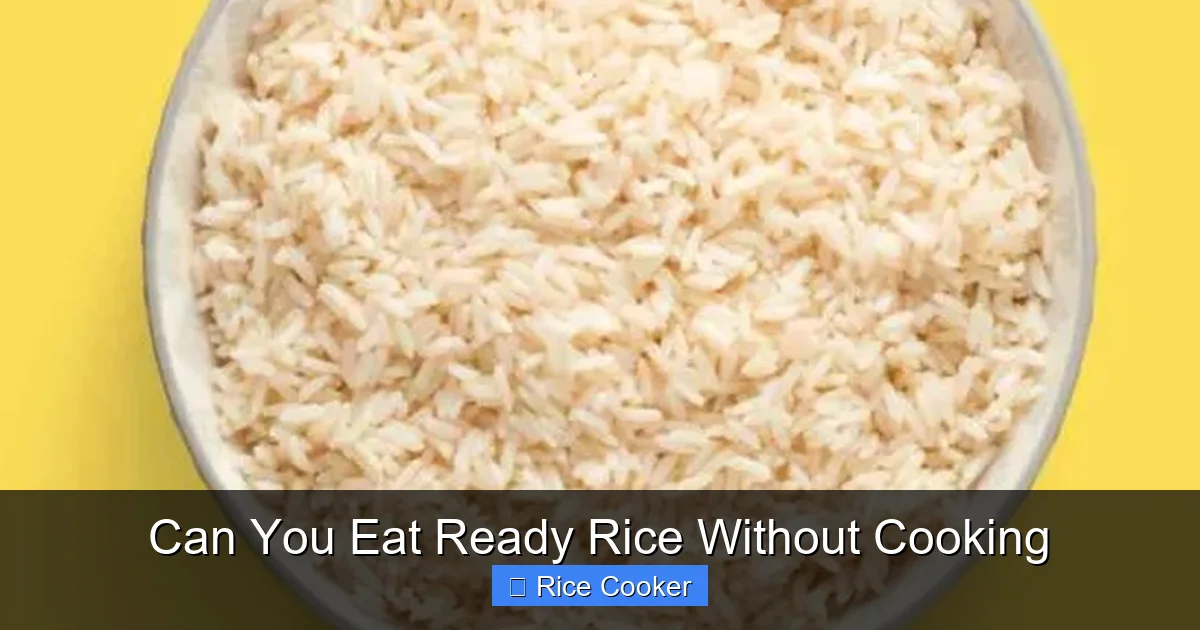 Can You Eat Ready Rice Without Cooking