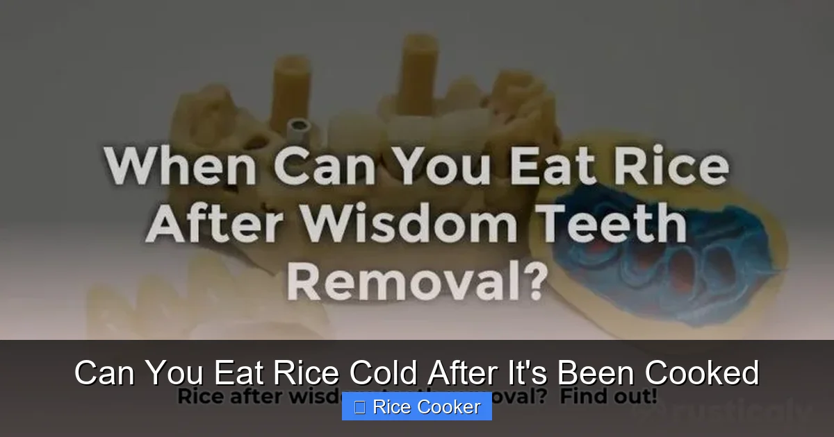 Can You Eat Rice Cold After It's Been Cooked
